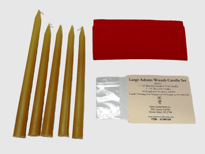 Large Advent Wreath with Moravian Beeswax Candles [SCW600D] 63.00