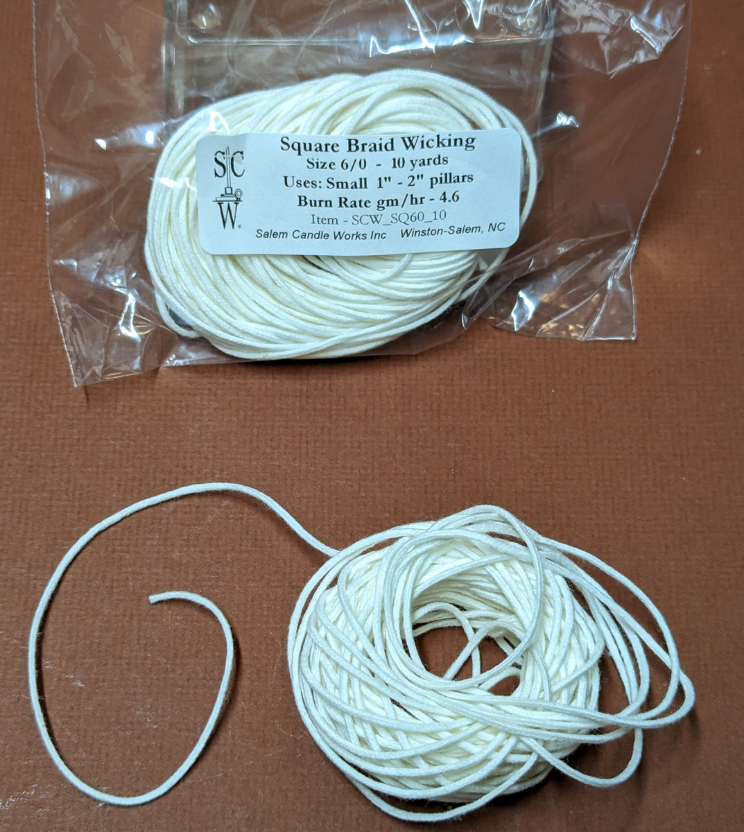 Square Braid Wicking - 6/0 - 10 yards – SalemCandleWorks